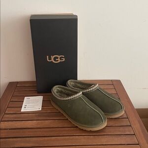 UGG Tasman Baxter Slippers Burnt Olive Men Size 8 Women Size 9